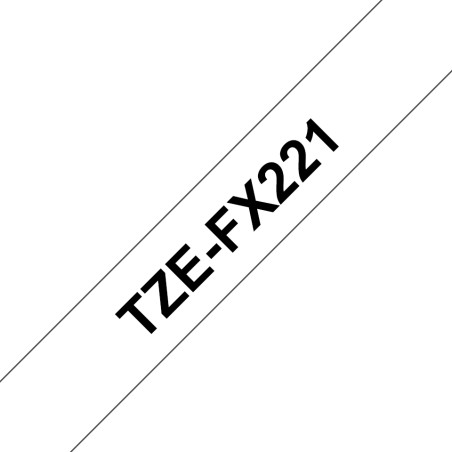 Brother TZEFX221 9MM BLACK ON WHITE - Label Tape